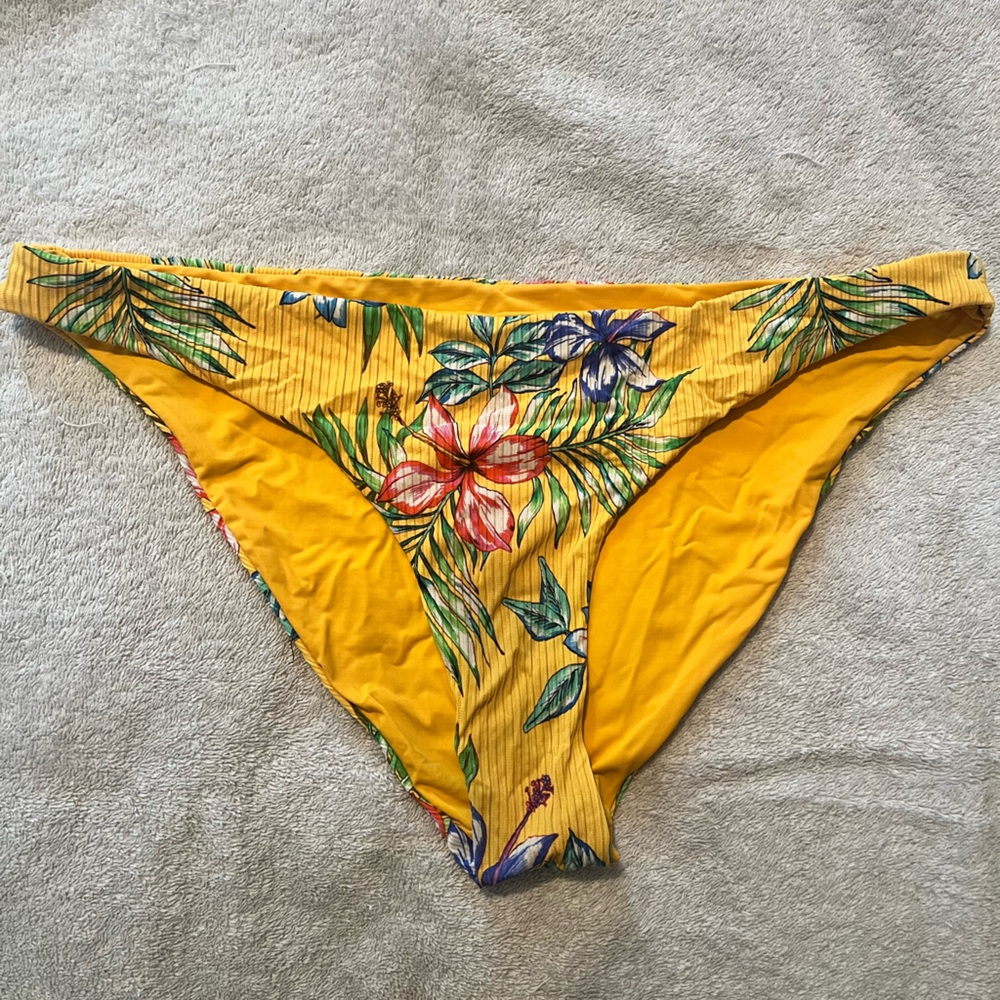 Floral Yellow Bikini Bottom